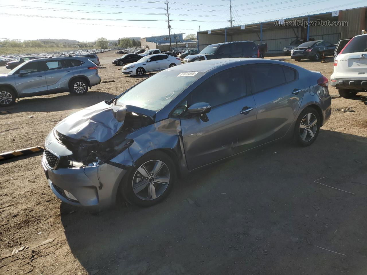 2018 Kia Forte Lx Gray vin: 3KPFL4A71JE200124