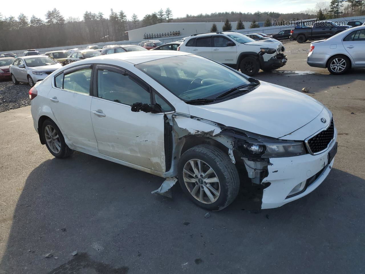 2017 Kia Forte Lx White vin: 3KPFL4A72HE019429