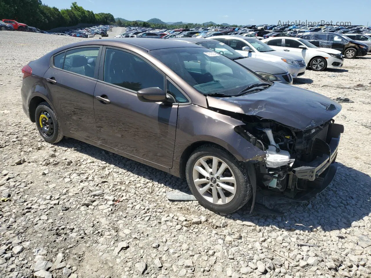 2017 Kia Forte Lx Brown vin: 3KPFL4A72HE020287