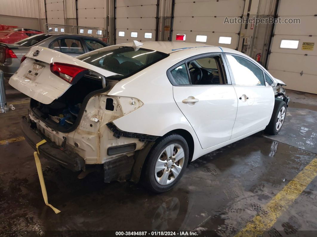 2017 Kia Forte Lx White vin: 3KPFL4A72HE042659