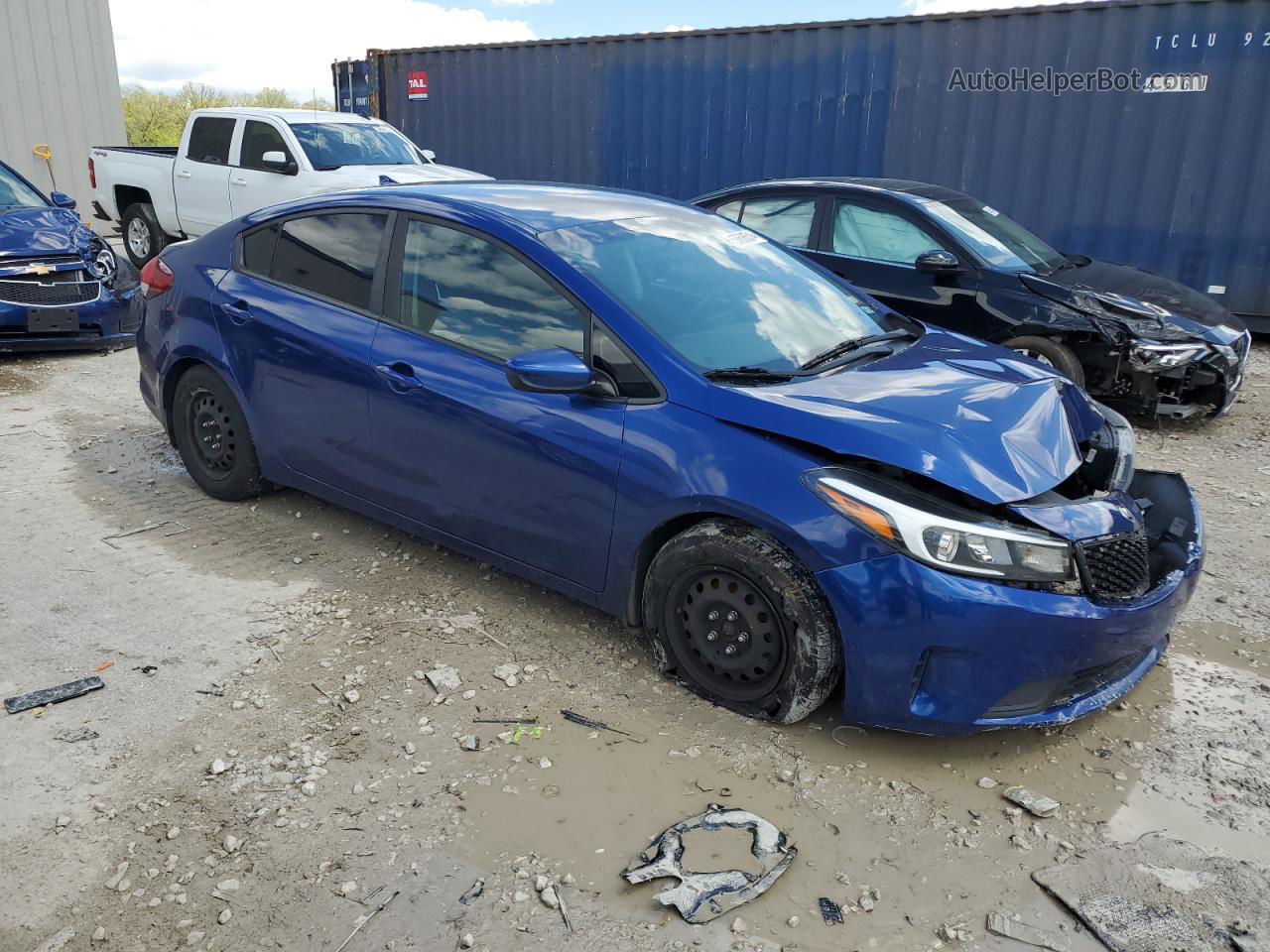 2017 Kia Forte Lx Blue vin: 3KPFL4A72HE100379