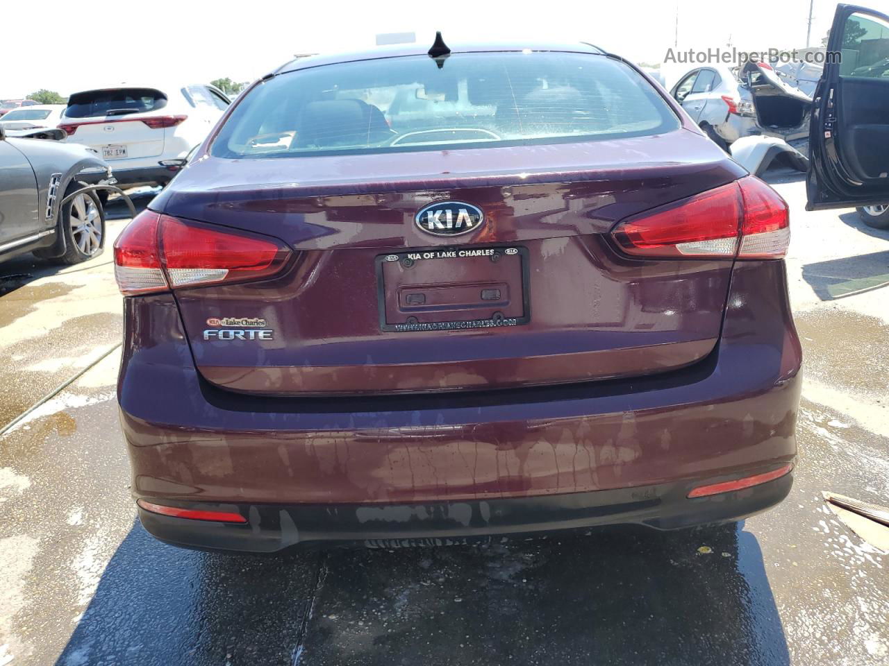 2017 Kia Forte Lx Burgundy vin: 3KPFL4A72HE144950