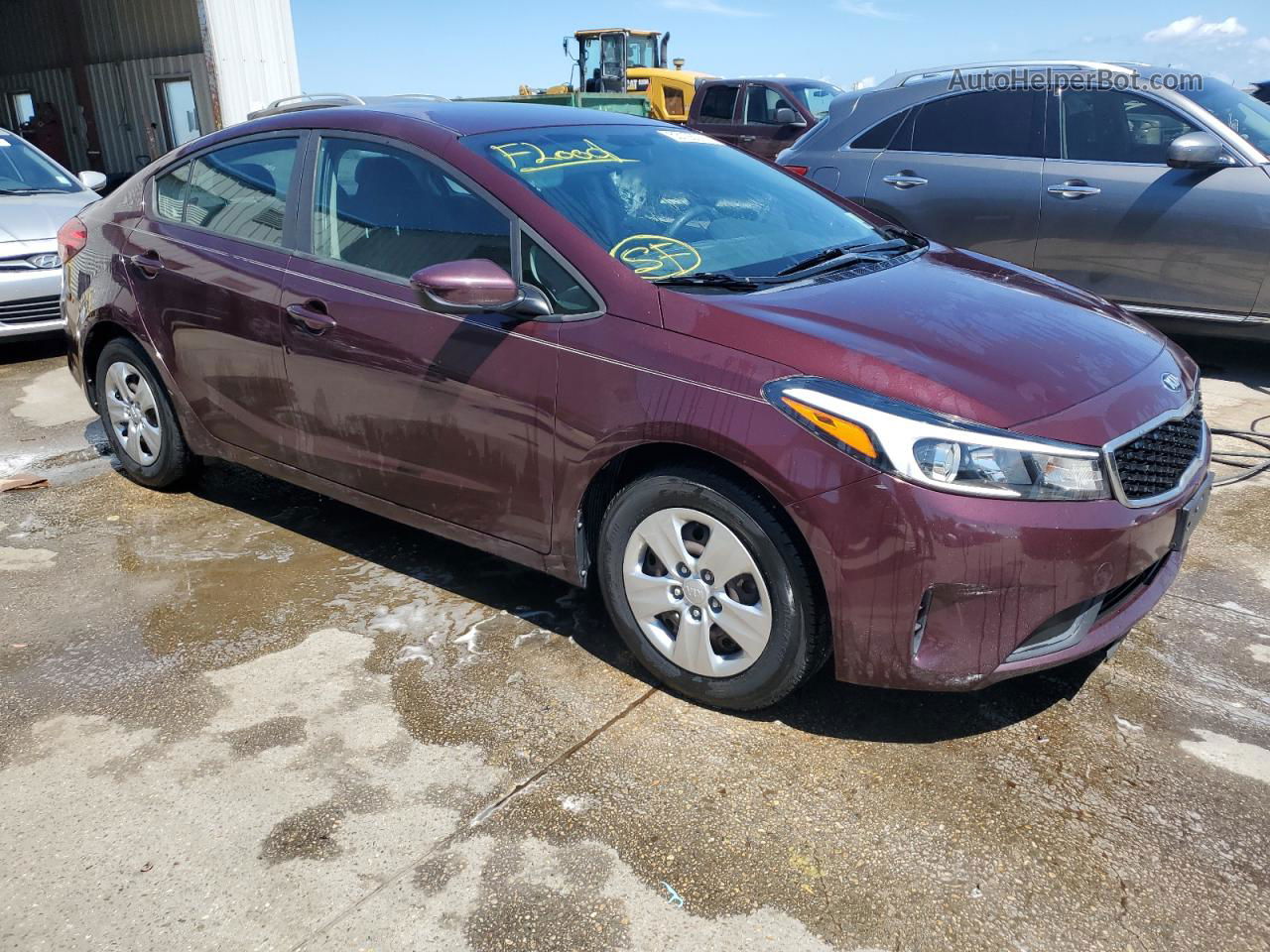 2017 Kia Forte Lx Burgundy vin: 3KPFL4A72HE144950