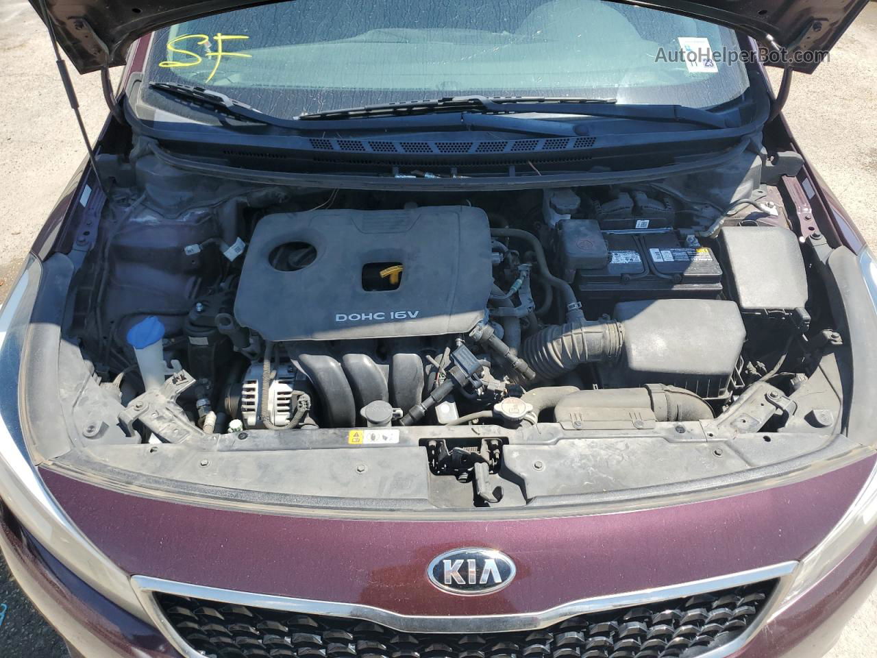 2017 Kia Forte Lx Burgundy vin: 3KPFL4A72HE144950