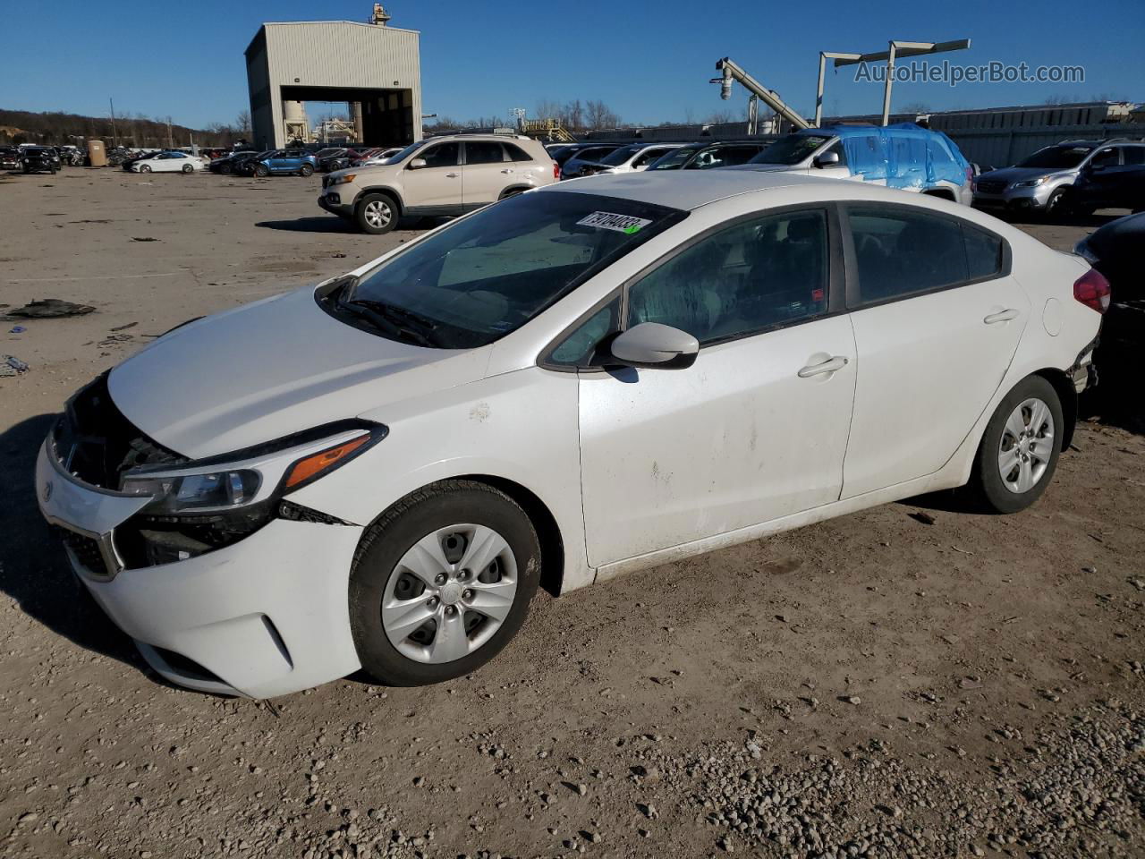 2018 Kia Forte Lx White vin: 3KPFL4A72JE264088