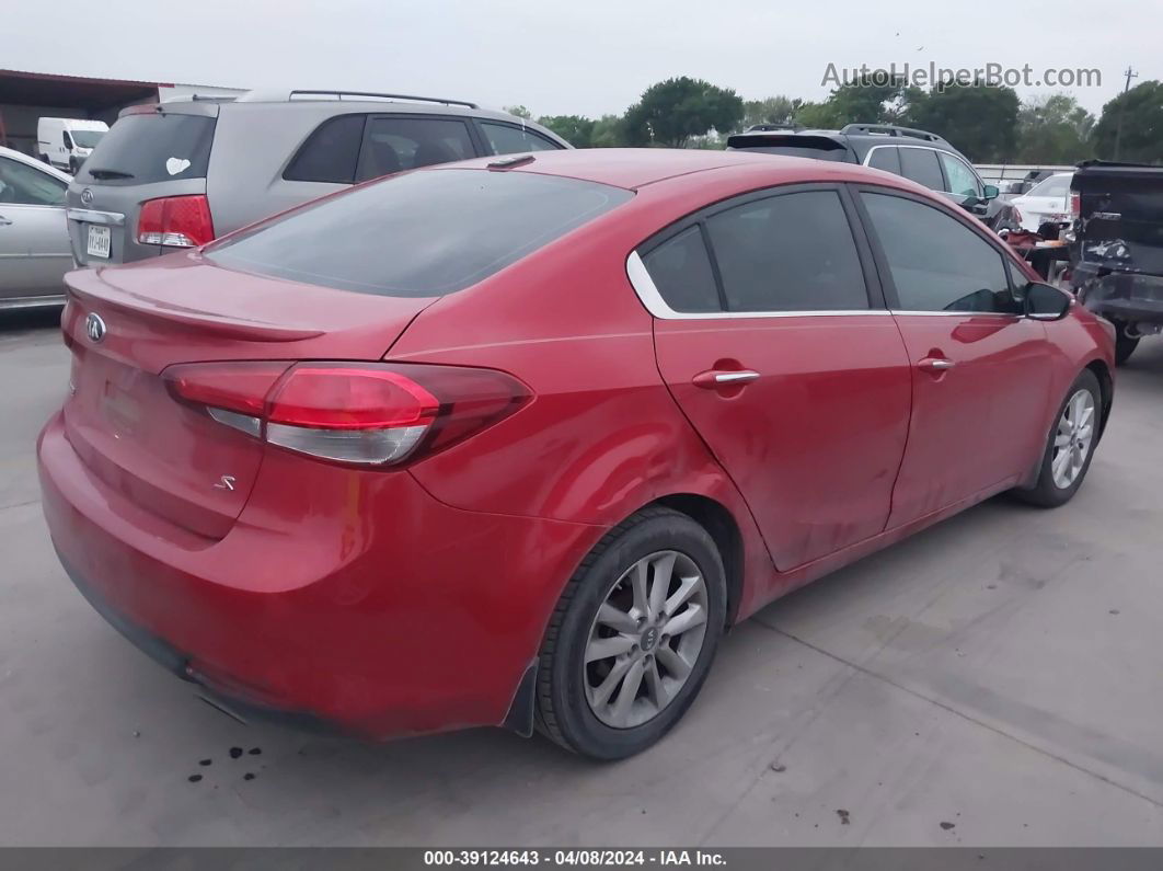 2017 Kia Forte S Красный vin: 3KPFL4A73HE042556