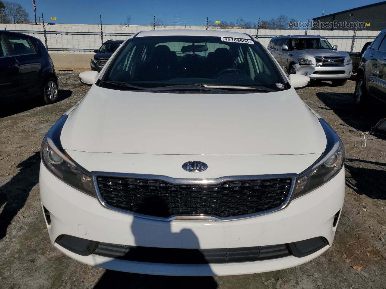 2017 Kia Forte Lx White vin: 3KPFL4A73HE110371