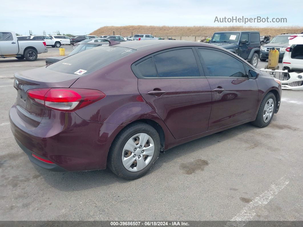 2018 Kia Forte Lx Burgundy vin: 3KPFL4A73JE194441