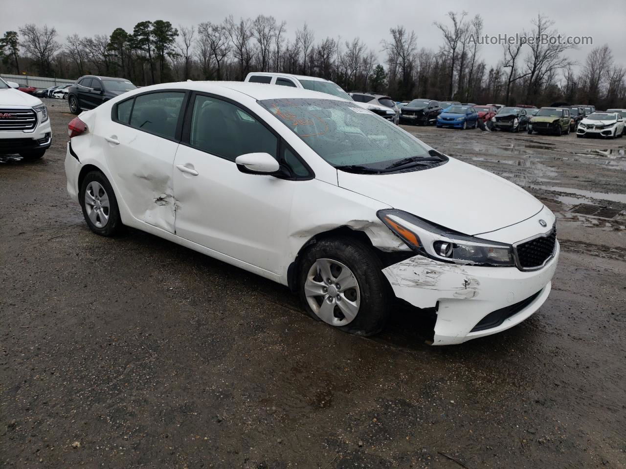 2018 Kia Forte Lx White vin: 3KPFL4A73JE257005