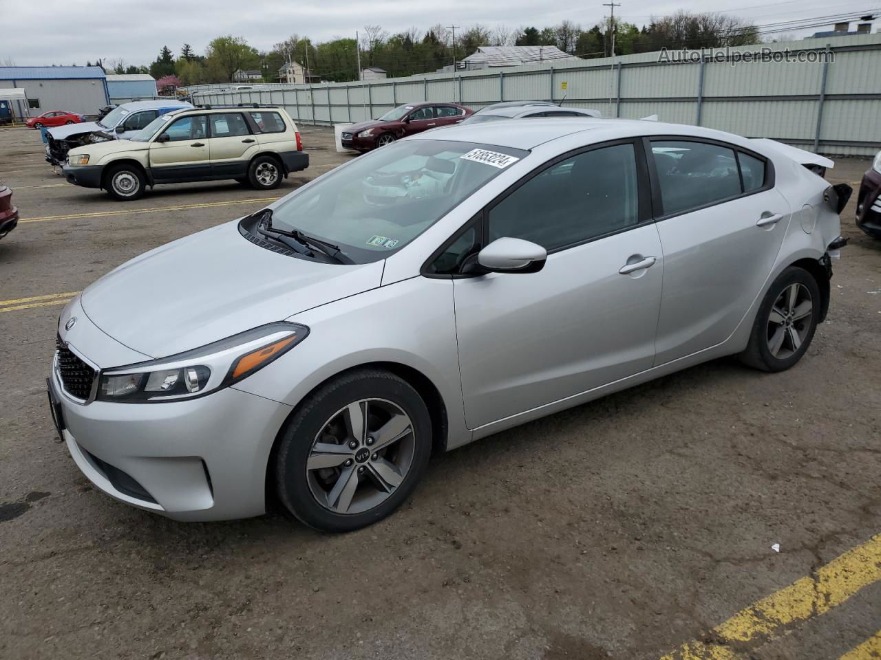 2018 Kia Forte Lx Silver vin: 3KPFL4A73JE259983