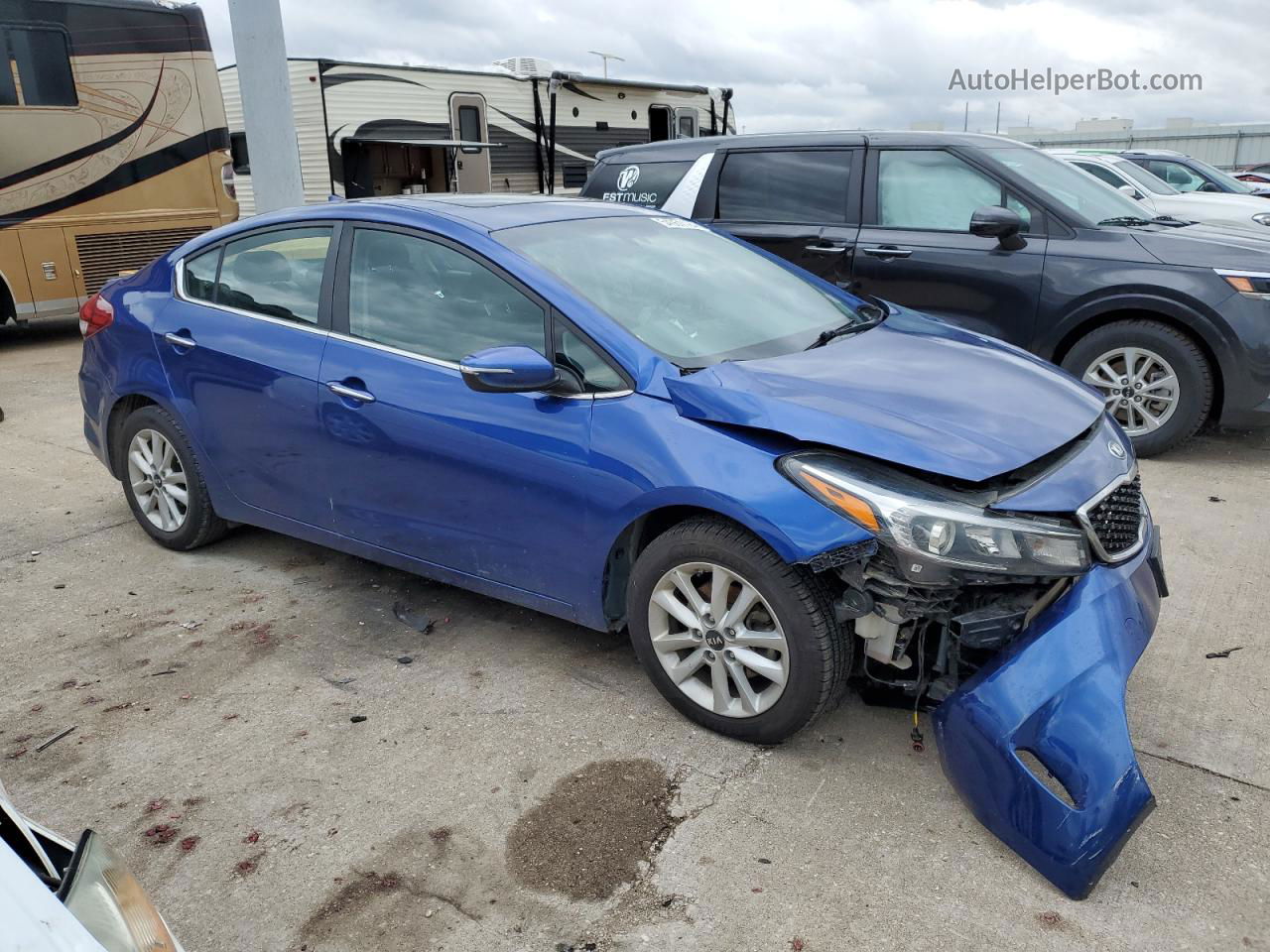 2017 Kia Forte Lx Blue vin: 3KPFL4A74HE053226