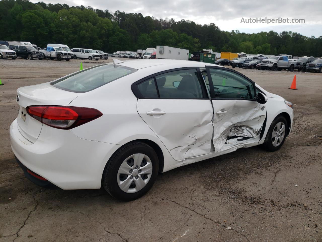 2017 Kia Forte Lx White vin: 3KPFL4A74HE054831