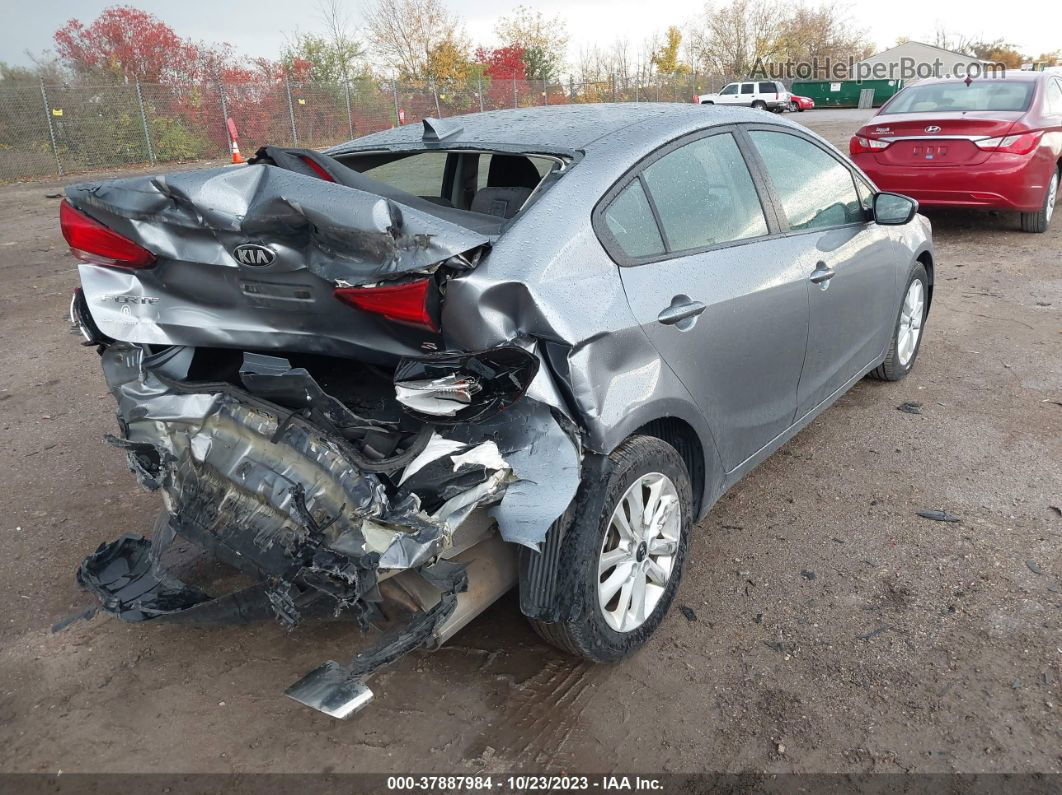 2017 Kia Forte S Серый vin: 3KPFL4A74HE113635