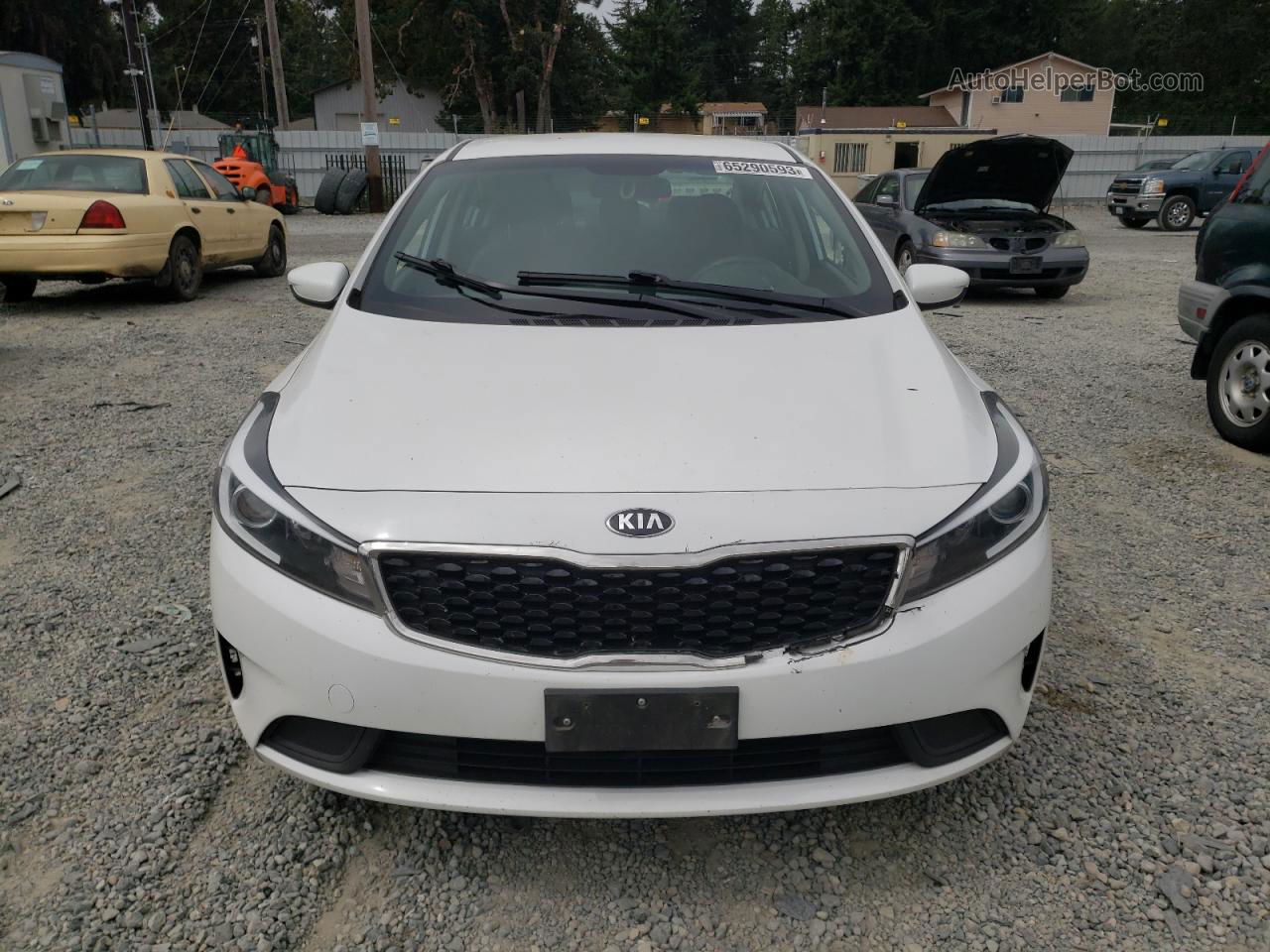 2018 Kia Forte Lx White vin: 3KPFL4A74JE217936