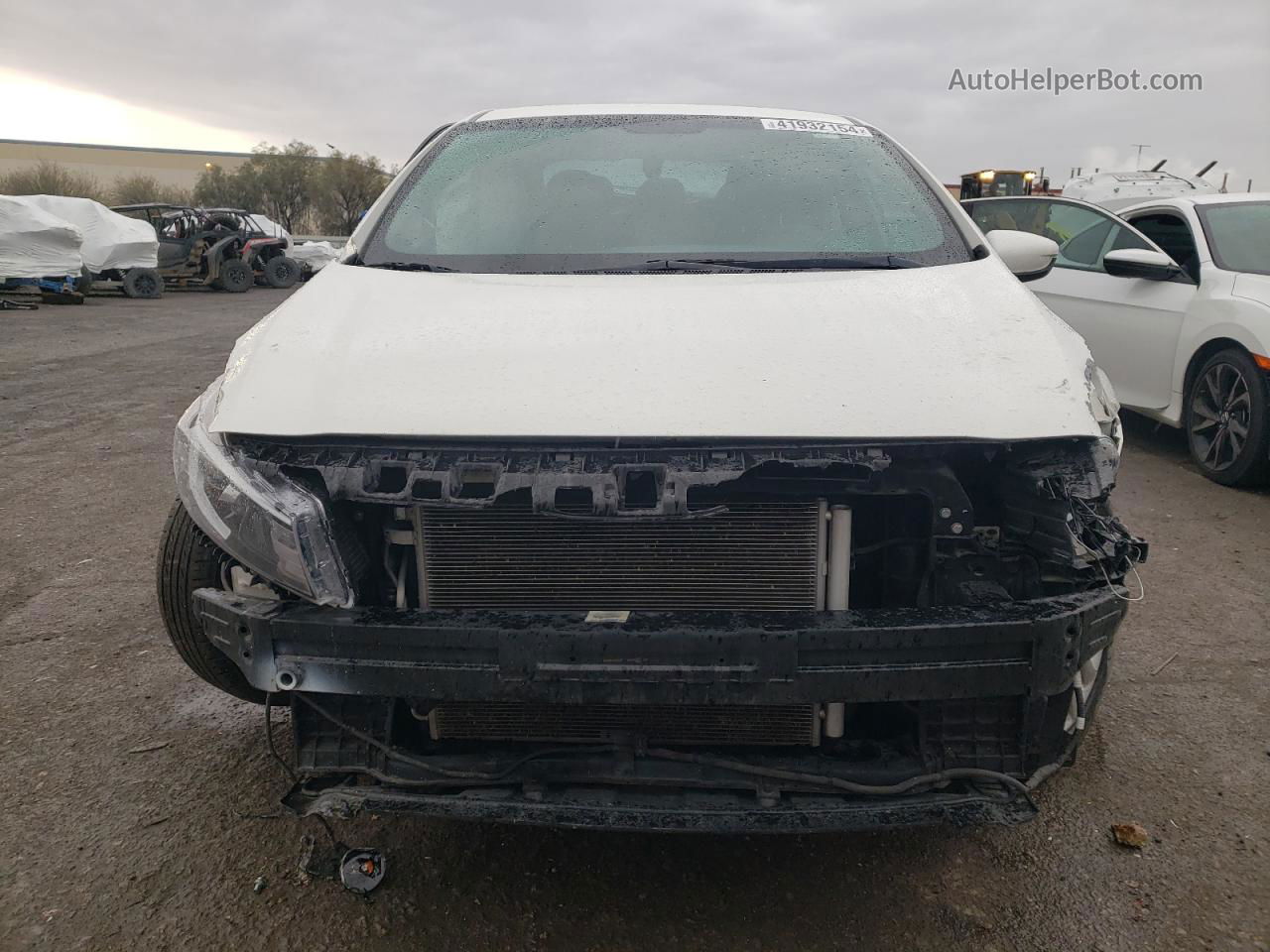 2017 Kia Forte Lx White vin: 3KPFL4A75HE030635