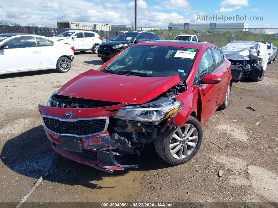 2017 Kia Forte S Red vin: 3KPFL4A75HE041862