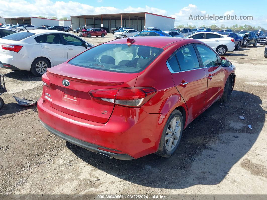 2017 Kia Forte S Red vin: 3KPFL4A75HE041862