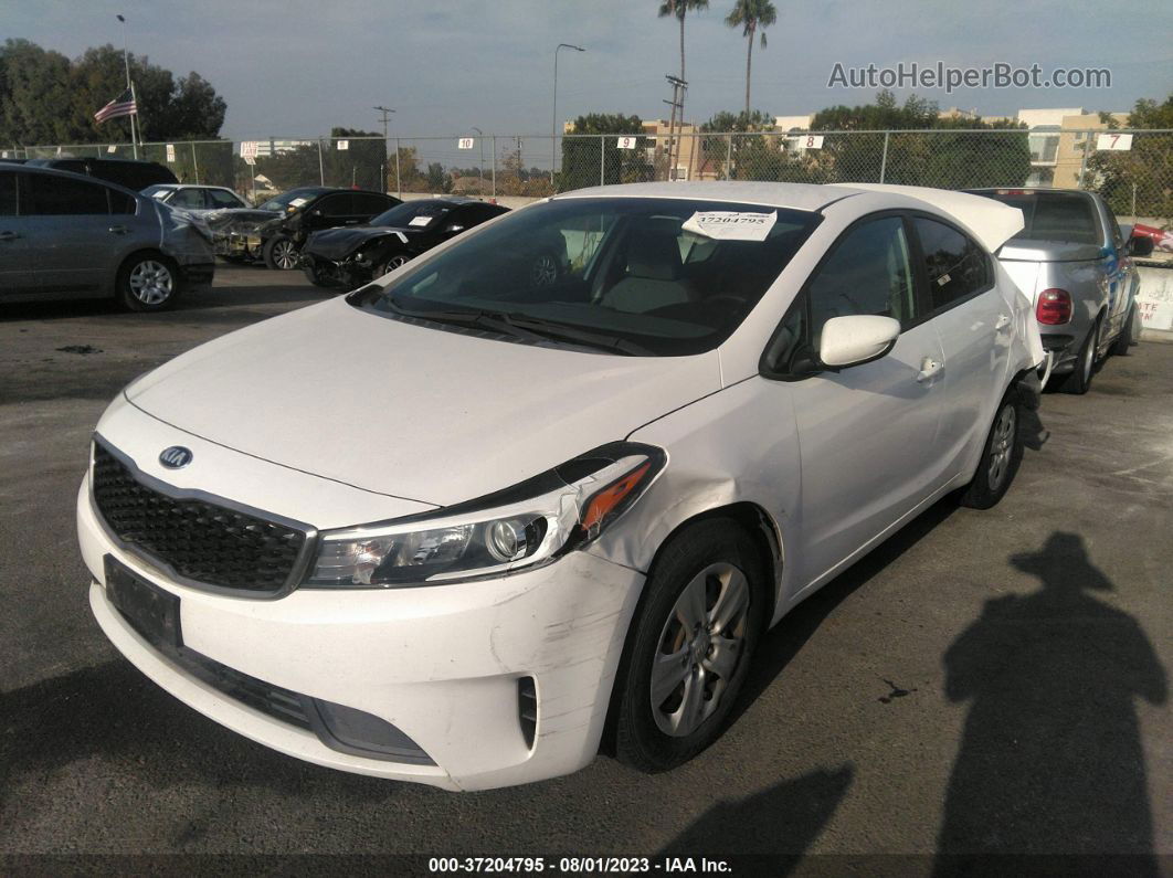 2017 Kia Forte Lx White vin: 3KPFL4A75HE051095