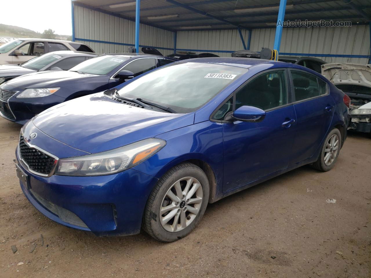 2017 Kia Forte Lx Blue vin: 3KPFL4A75HE064882