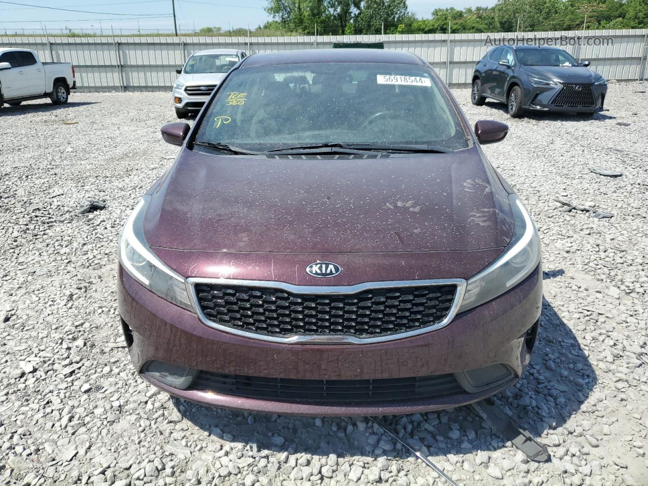 2017 Kia Forte Lx Burgundy vin: 3KPFL4A75HE074599