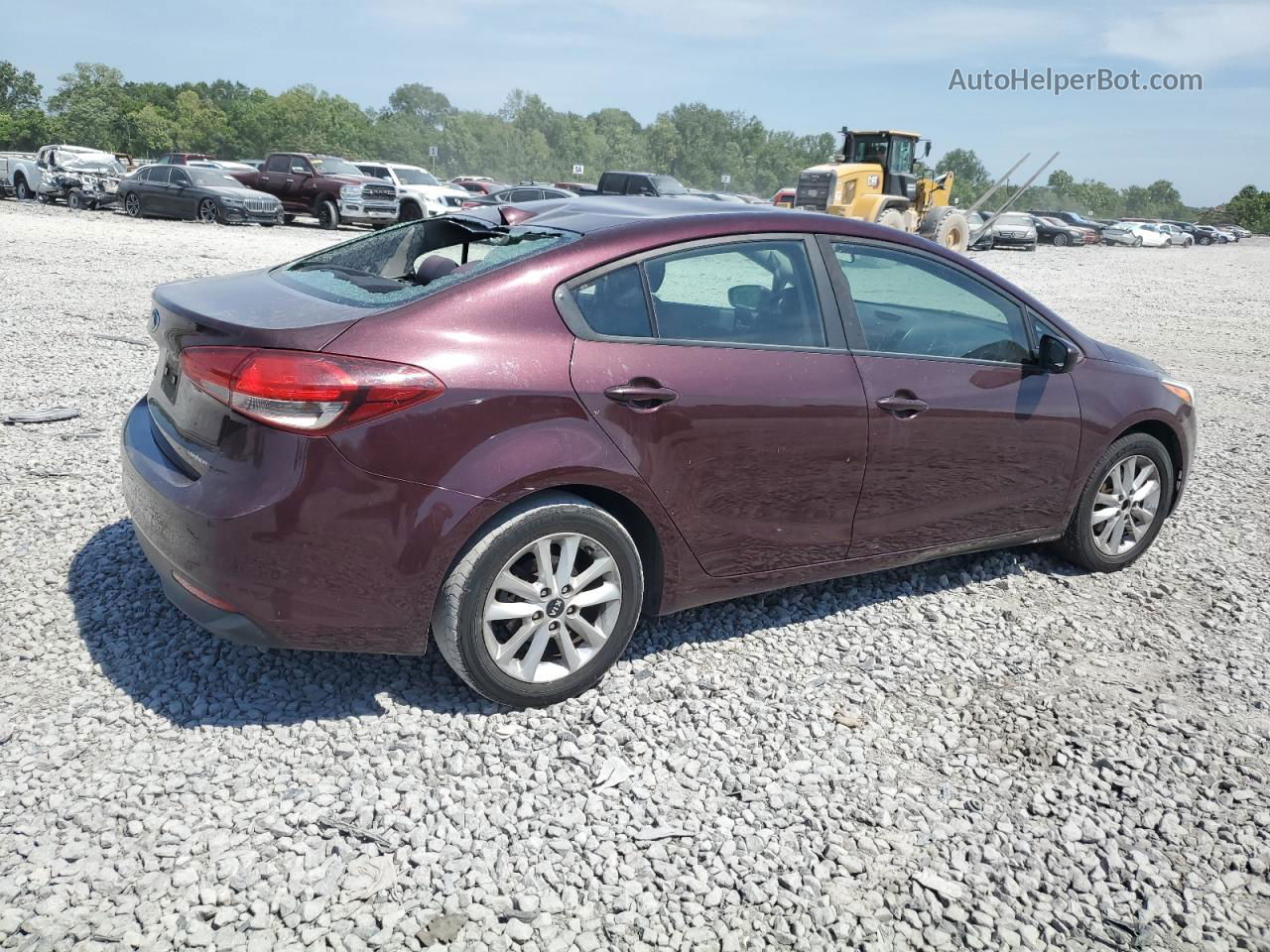 2017 Kia Forte Lx Burgundy vin: 3KPFL4A75HE074599