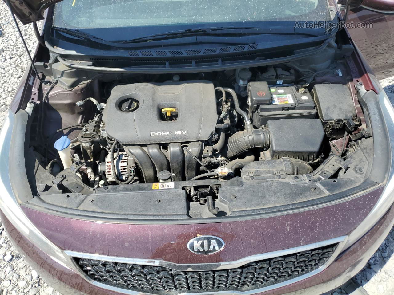 2017 Kia Forte Lx Burgundy vin: 3KPFL4A75HE074599