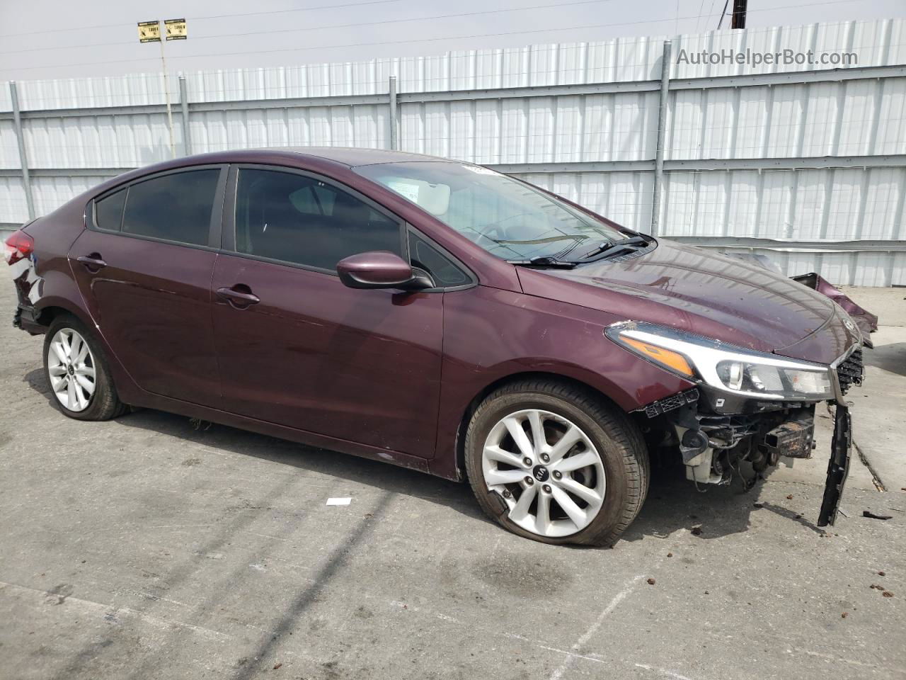 2017 Kia Forte Lx Burgundy vin: 3KPFL4A75HE129942