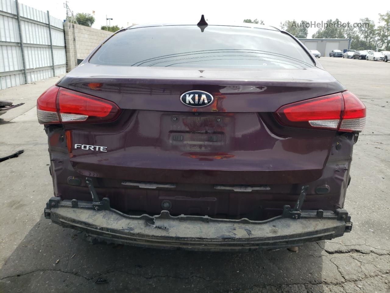 2017 Kia Forte Lx Burgundy vin: 3KPFL4A75HE129942