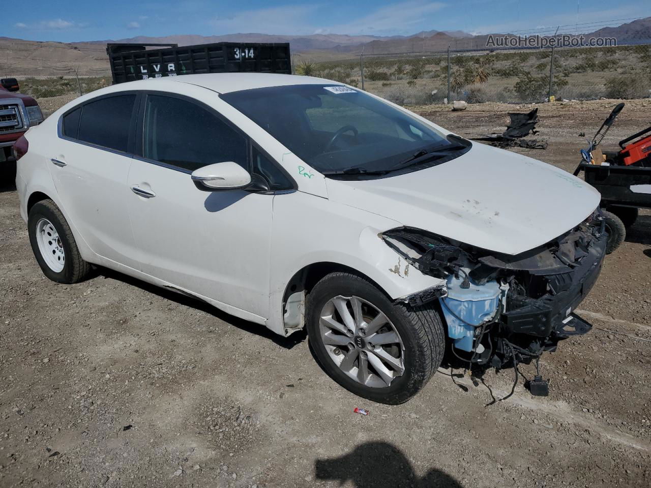 2017 Kia Forte Lx White vin: 3KPFL4A75HE150788