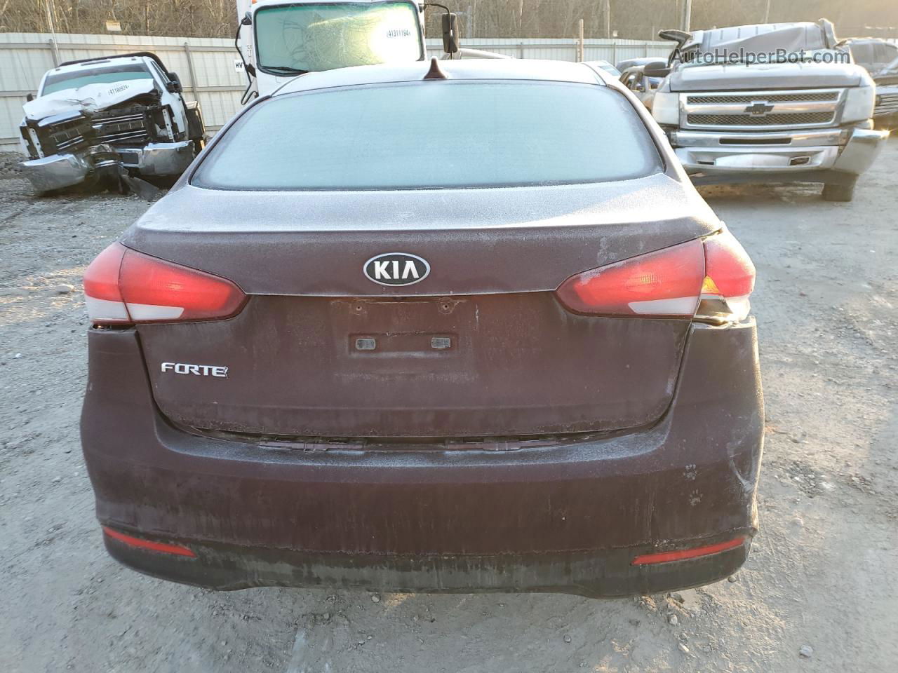 2017 Kia Forte Lx Burgundy vin: 3KPFL4A75HE160687