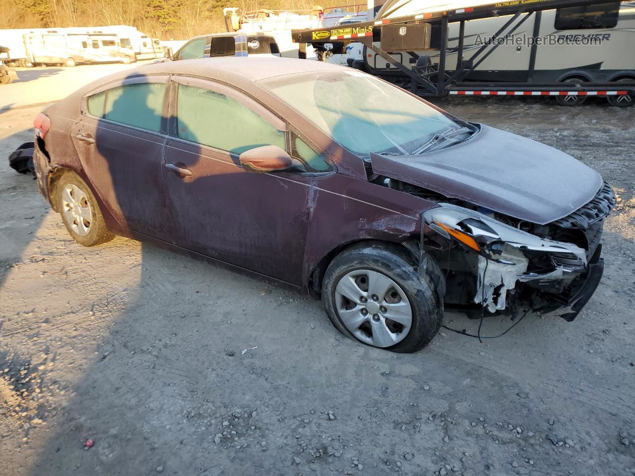 2017 Kia Forte Lx Burgundy vin: 3KPFL4A75HE160687