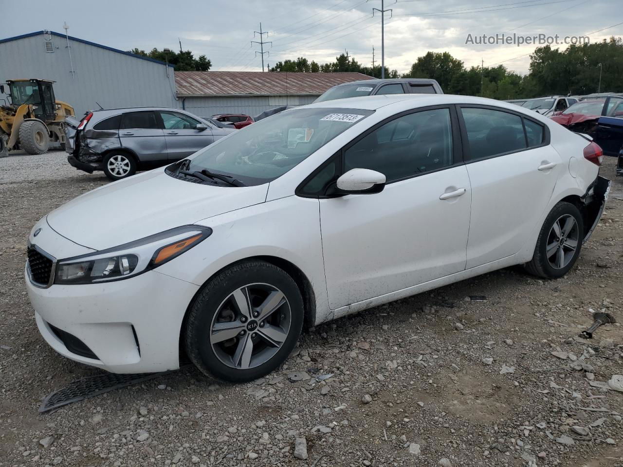 2018 Kia Forte Lx White vin: 3KPFL4A75JE198510