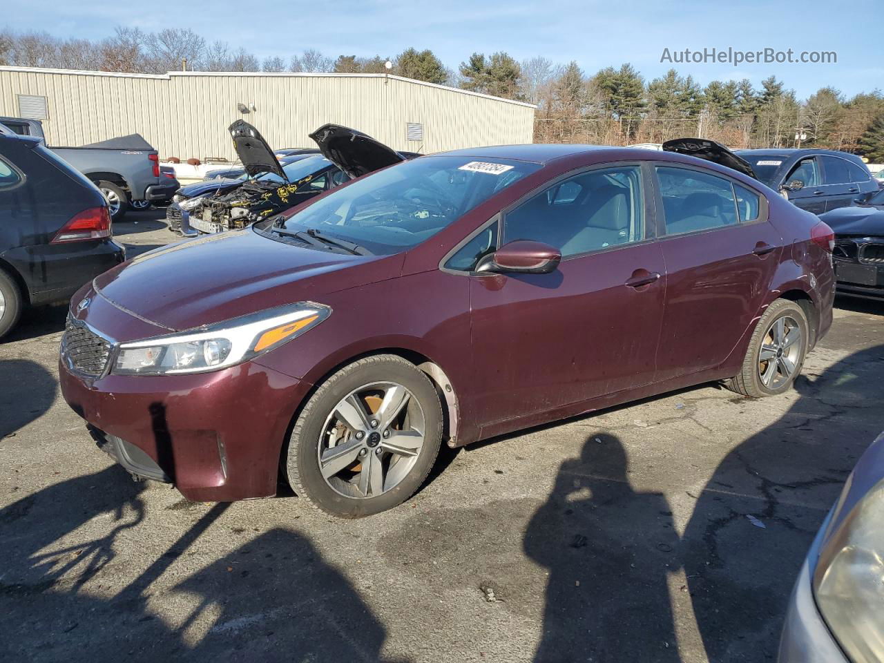 2018 Kia Forte Lx Темно-бордовый vin: 3KPFL4A75JE215449