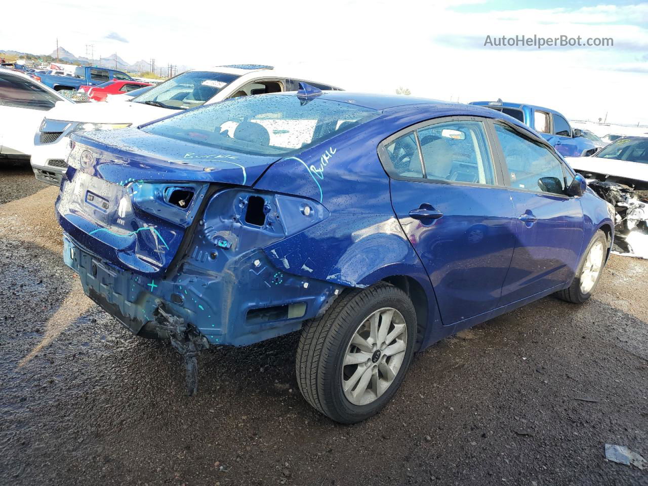 2017 Kia Forte Lx Blue vin: 3KPFL4A76HE032152