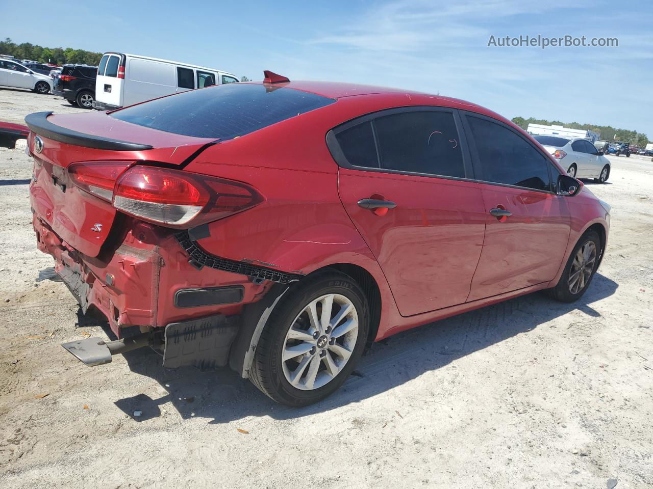 2017 Kia Forte Lx Red vin: 3KPFL4A76HE108047