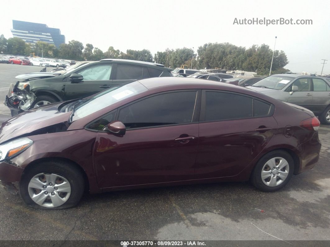 2018 Kia Forte Lx Burgundy vin: 3KPFL4A76JE199570