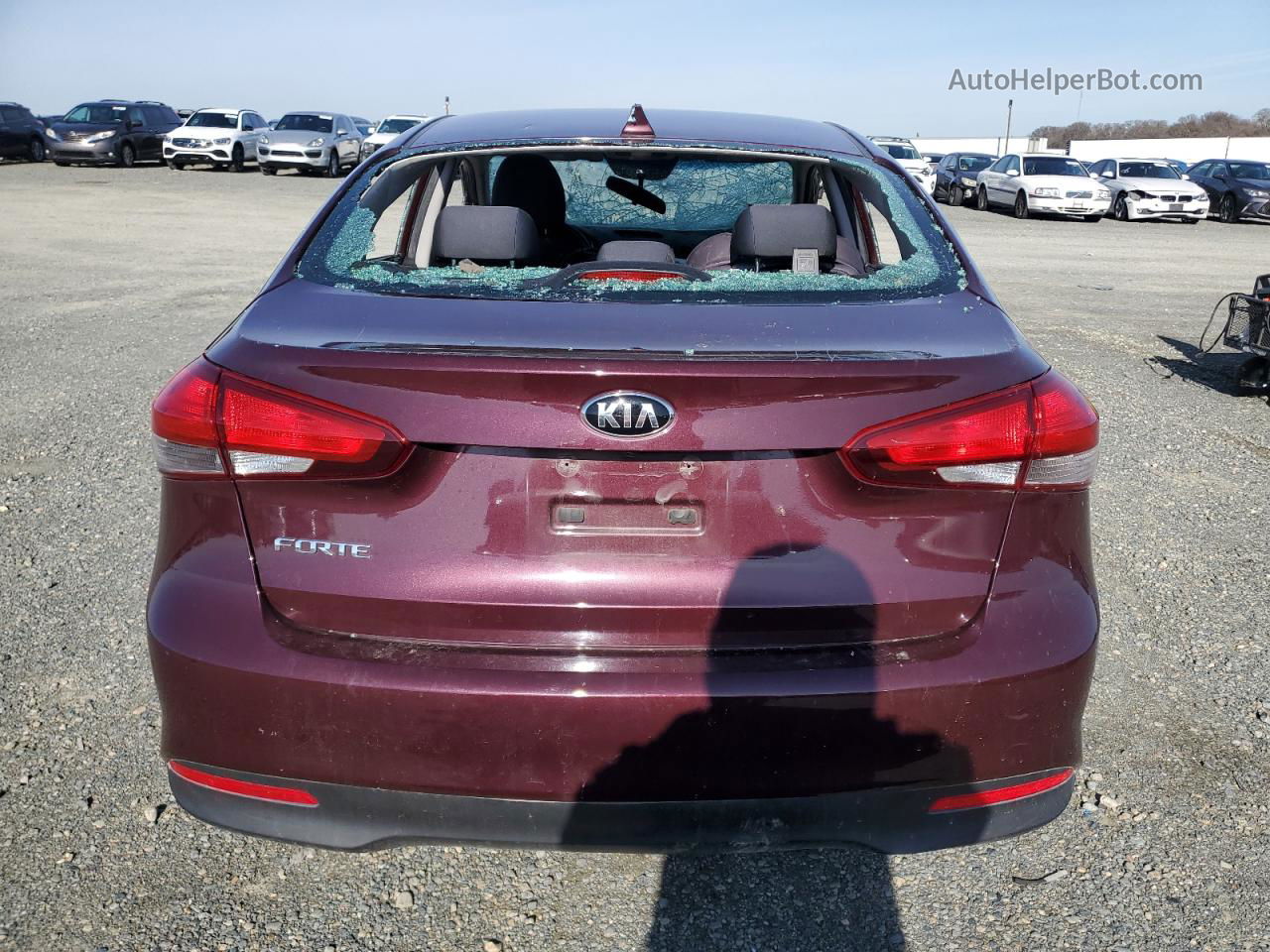 2018 Kia Forte Lx Burgundy vin: 3KPFL4A76JE233751