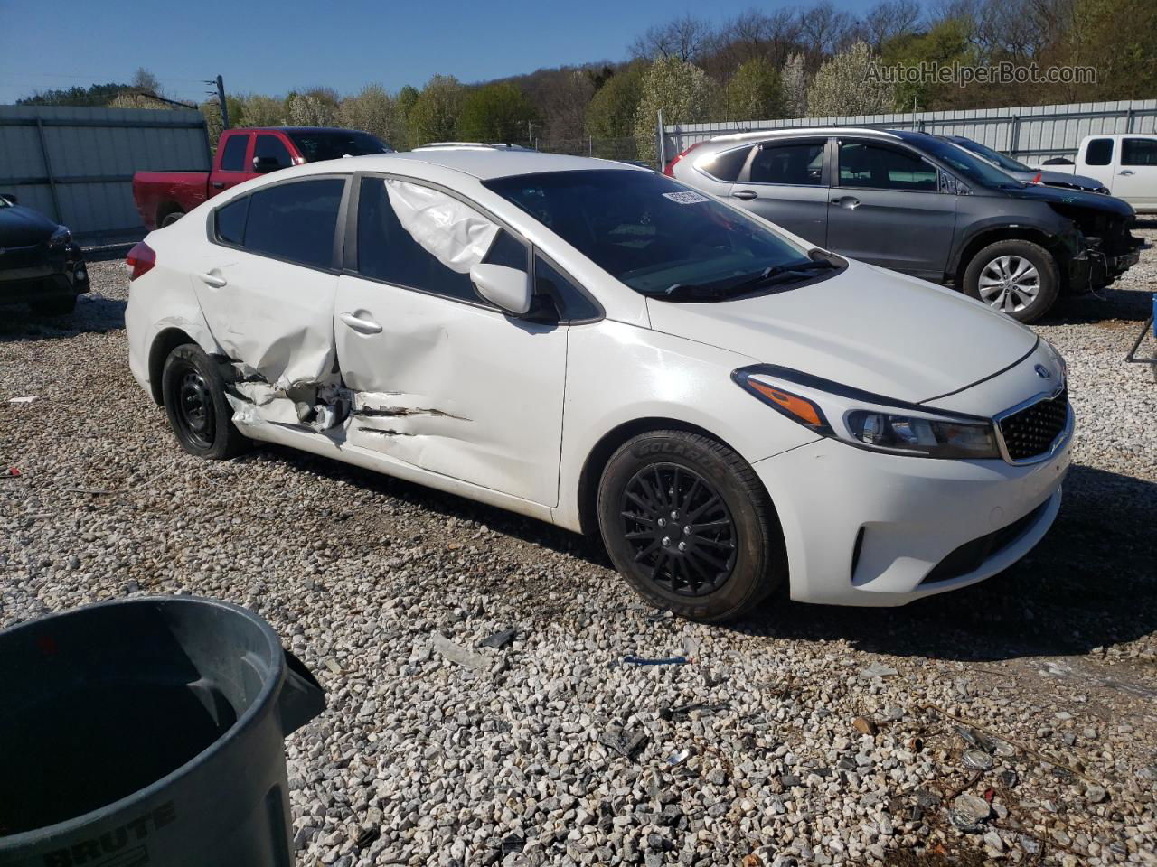 2018 Kia Forte Lx White vin: 3KPFL4A76JE247309