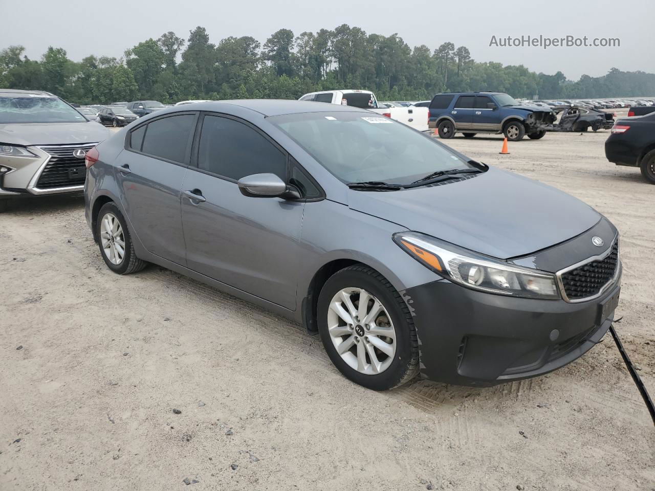 2017 Kia Forte Lx Gray vin: 3KPFL4A77HE012203