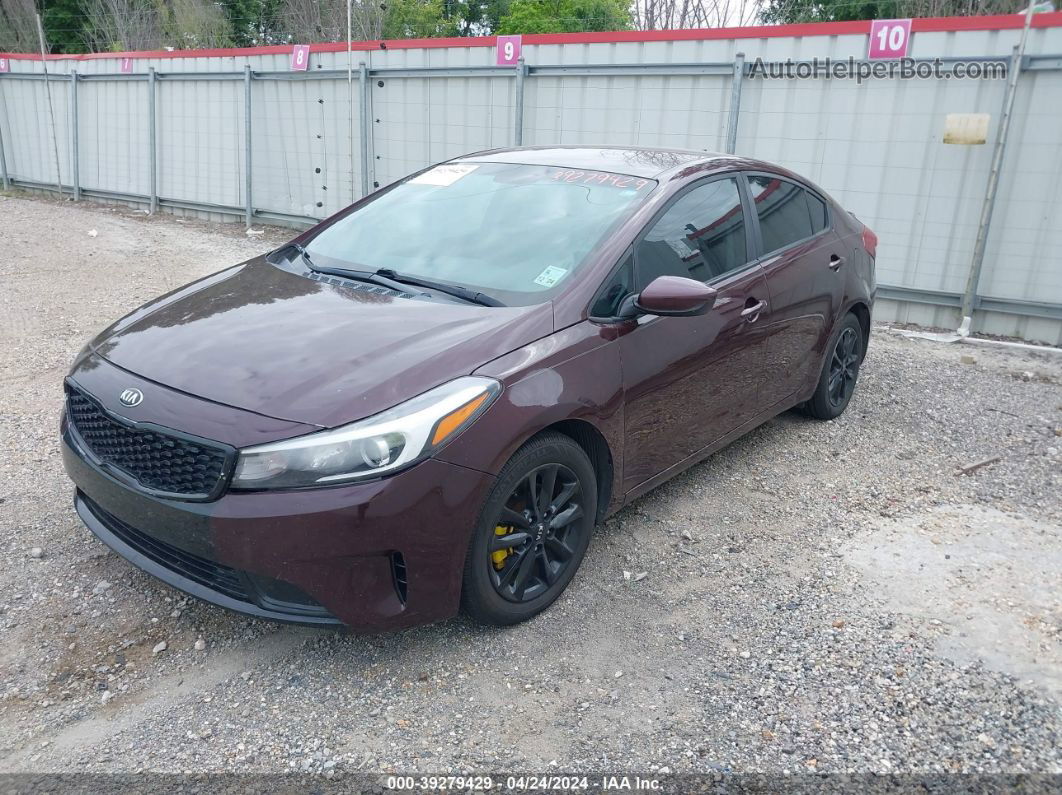 2017 Kia Forte Lx Maroon vin: 3KPFL4A77HE018132