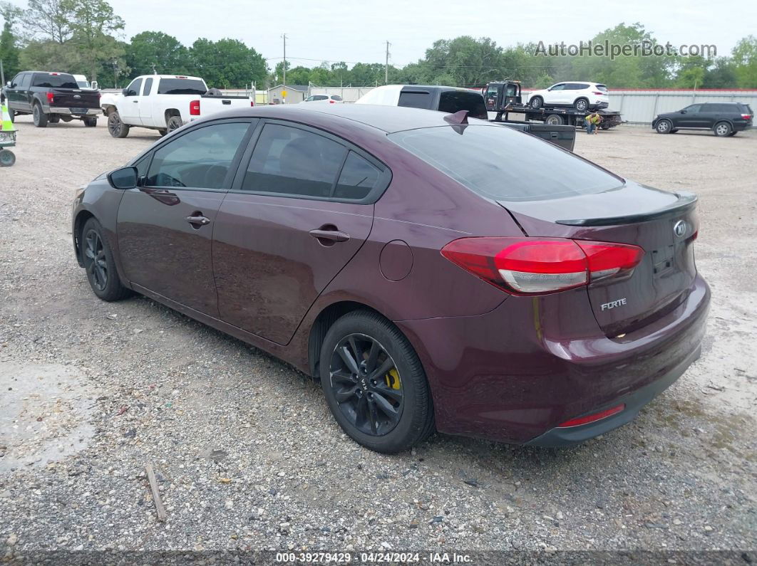 2017 Kia Forte Lx Maroon vin: 3KPFL4A77HE018132