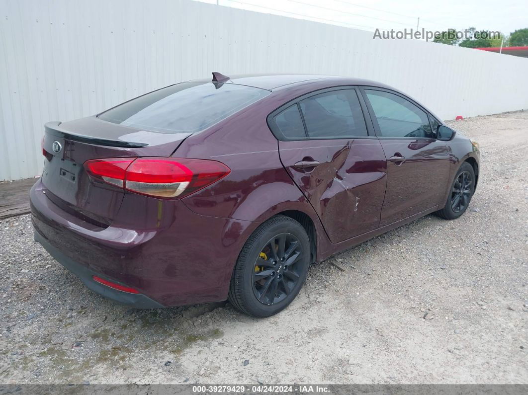 2017 Kia Forte Lx Maroon vin: 3KPFL4A77HE018132