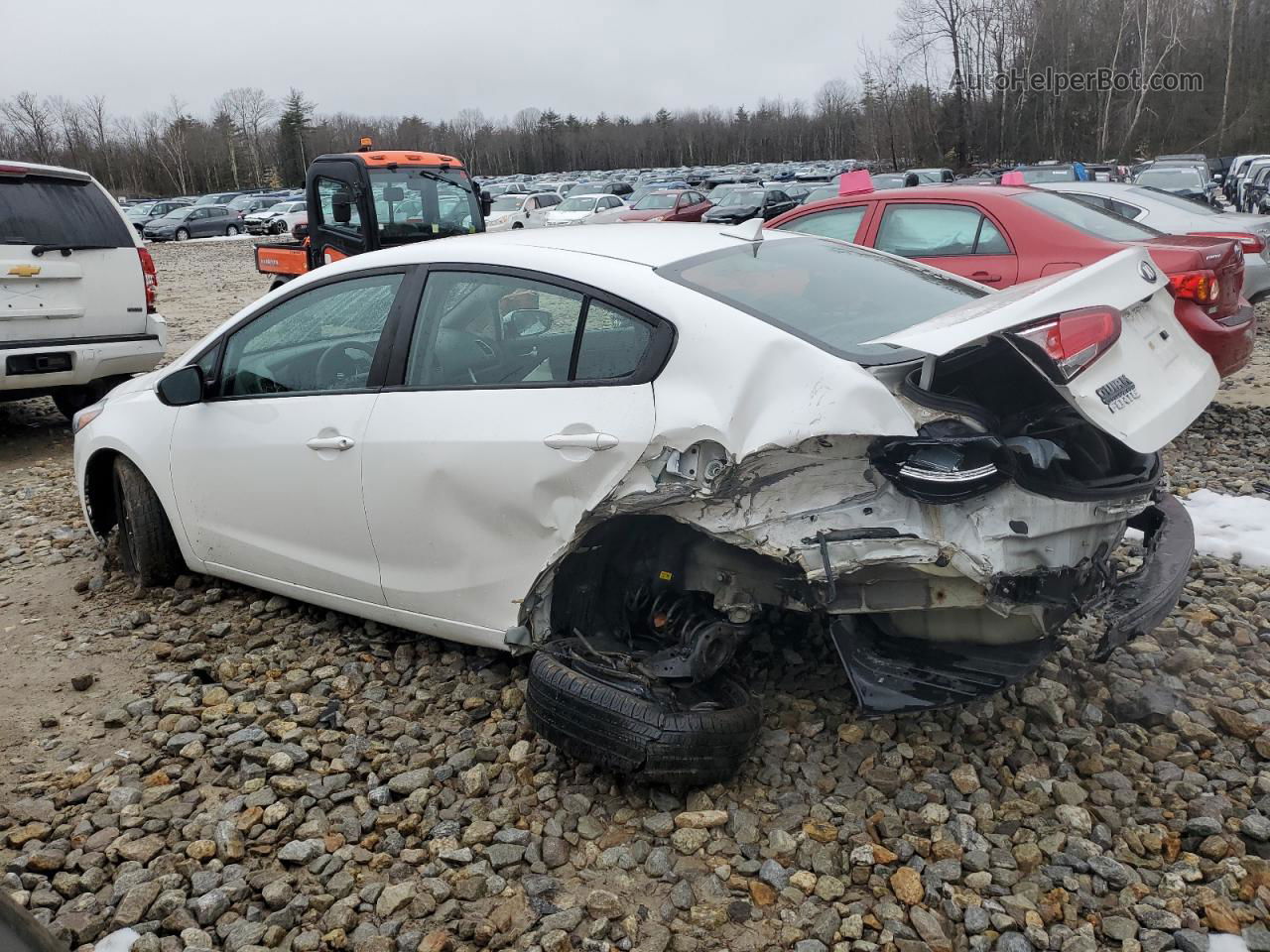 2017 Kia Forte Lx White vin: 3KPFL4A77HE051339