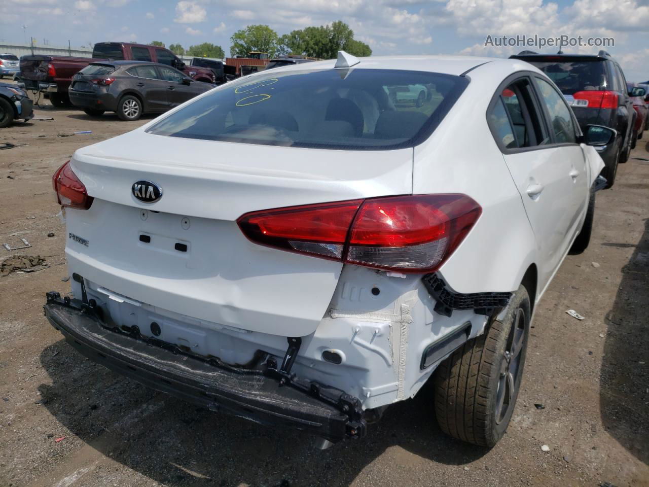 2018 Kia Forte Lx White vin: 3KPFL4A77JE198928