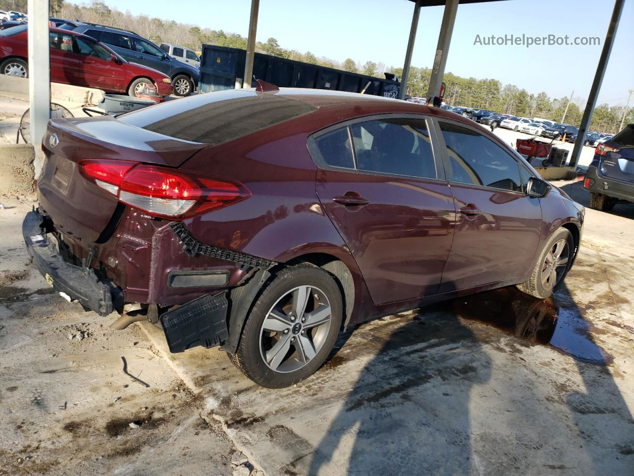 2018 Kia Forte Lx Burgundy vin: 3KPFL4A77JE226534