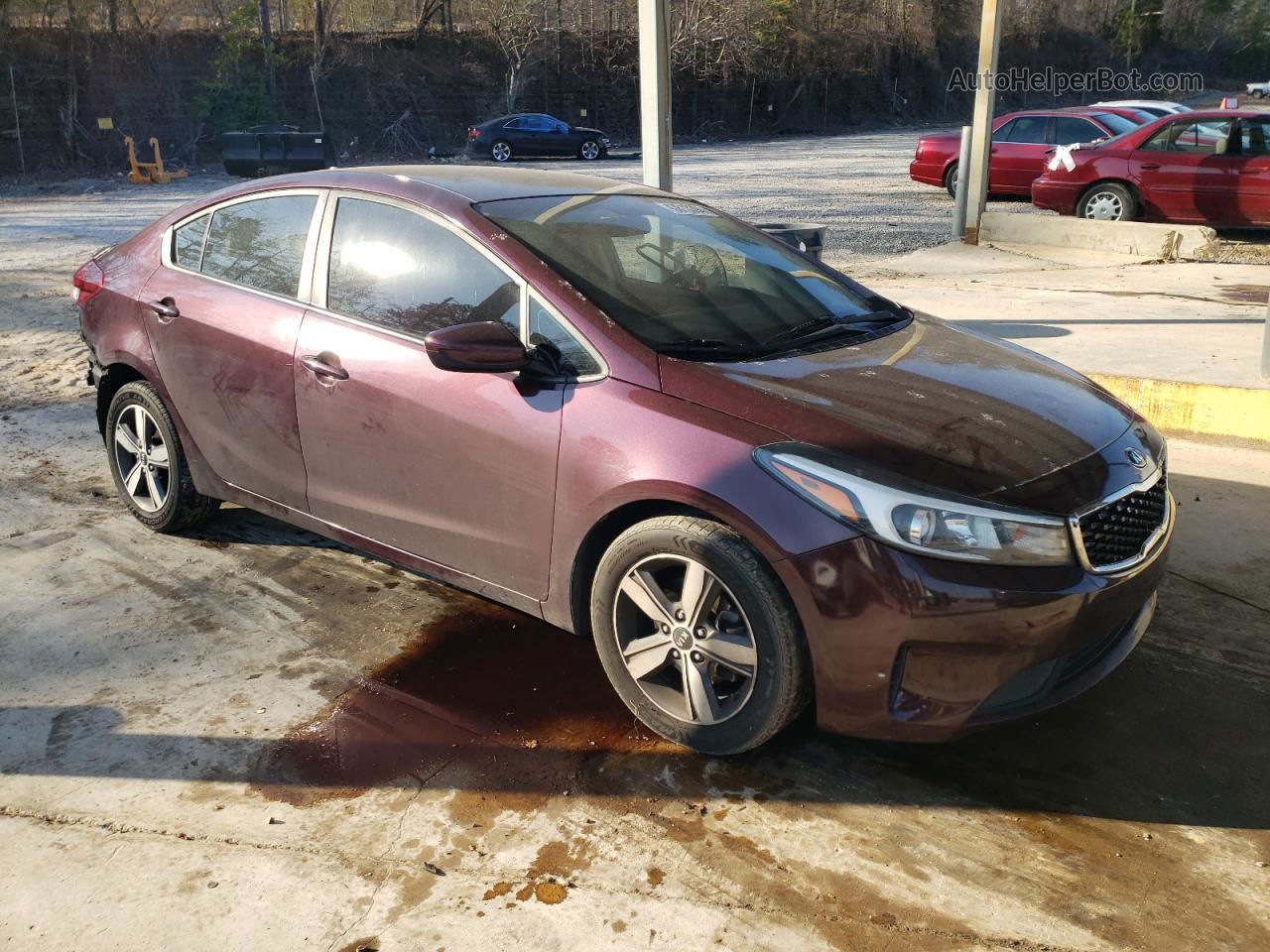 2018 Kia Forte Lx Burgundy vin: 3KPFL4A77JE226534