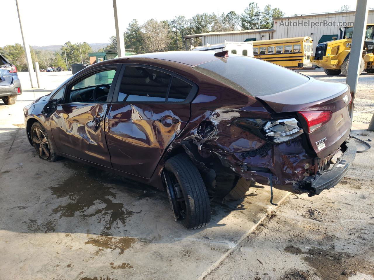 2018 Kia Forte Lx Burgundy vin: 3KPFL4A77JE226534