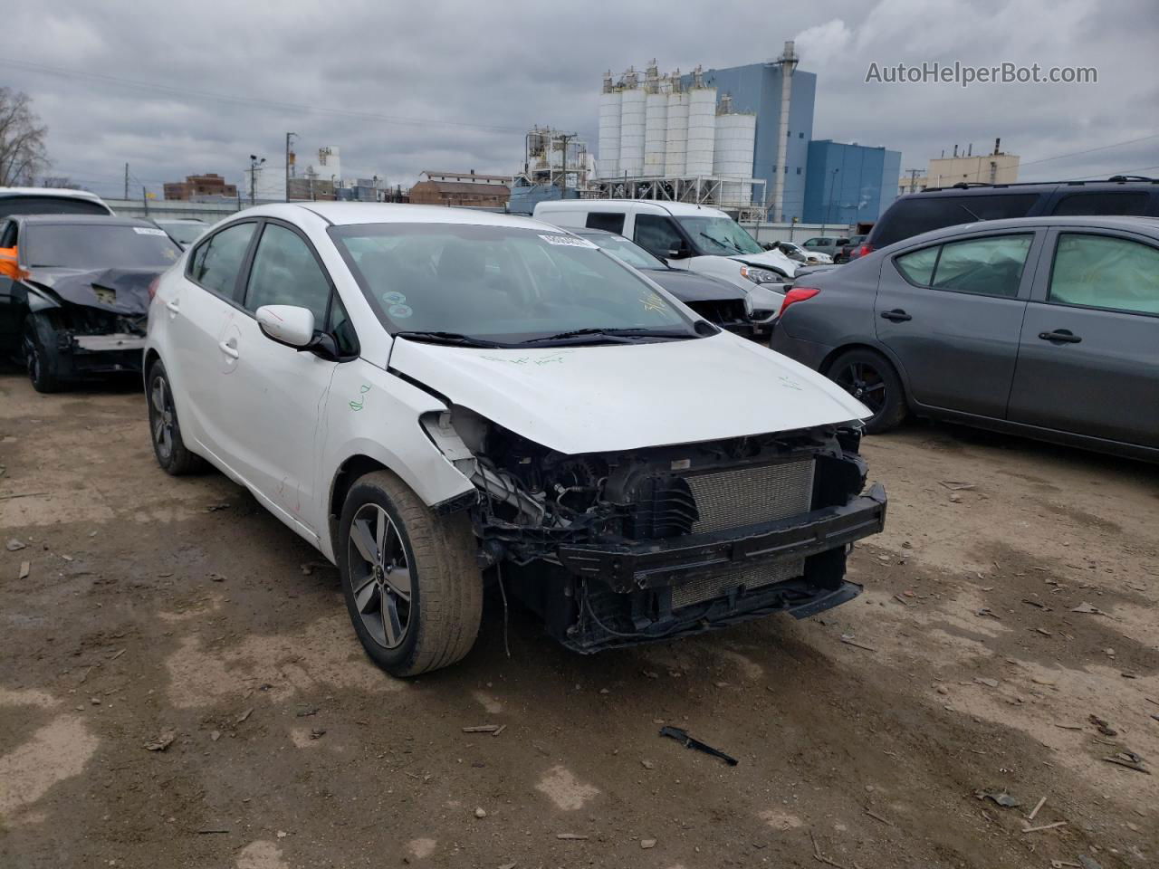 2018 Kia Forte Lx White vin: 3KPFL4A77JE239025