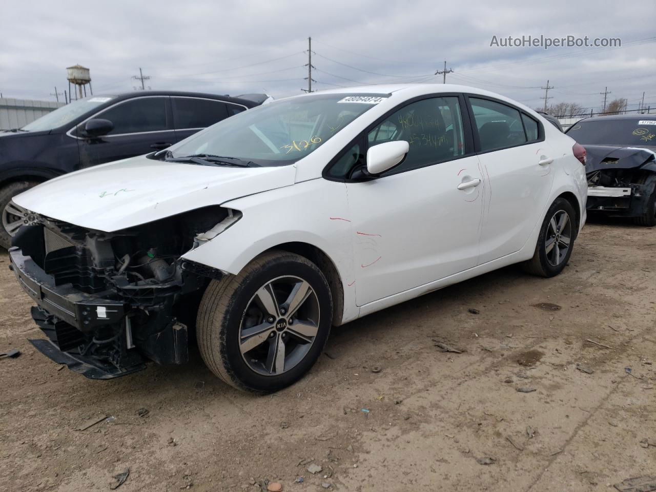 2018 Kia Forte Lx White vin: 3KPFL4A77JE239025