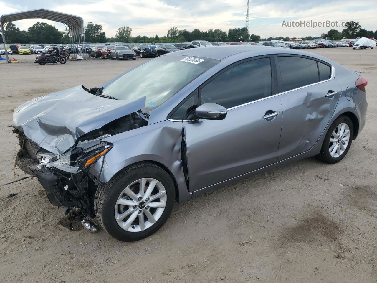 2017 Kia Forte Lx Gray vin: 3KPFL4A78HE115565